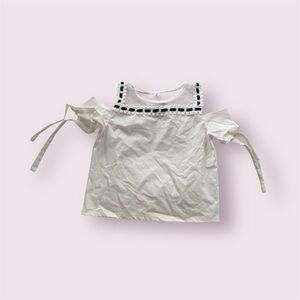 White Cold Shoulder Top